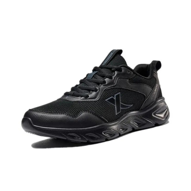 XTEP Slip-Resistant Cushioning Wear-Resistant Breathable Lightweight Low-Top Running Shoes Men's Black-2
