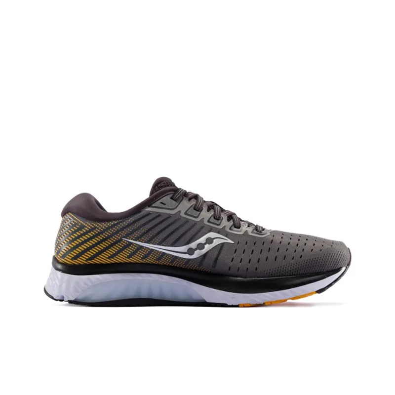 Saucony Guide 13 Non slip Lightweight Low Top Running Shoes Men's Gray Yellow-1