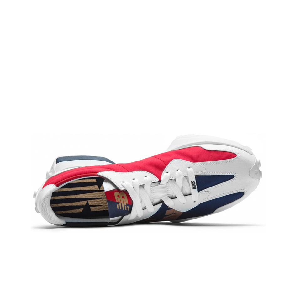 KIKS X NUTTSH ART X New Balance 327 White Red Blue - POIZON