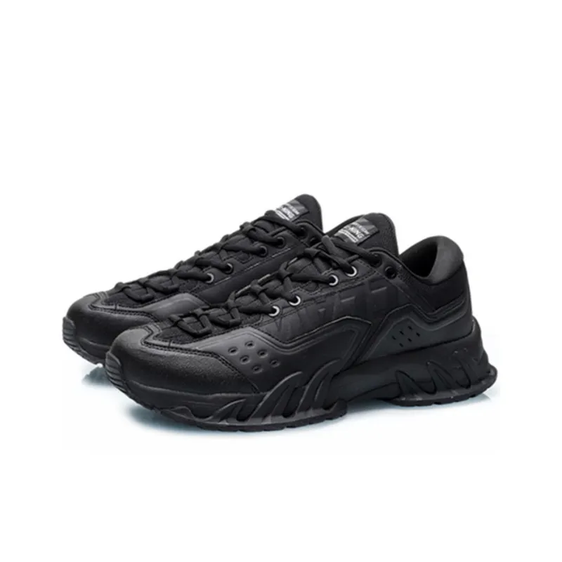 LiNing Cushioning Anti Slip And Wear Resistant Low Top Running Shoes Men's Black-2