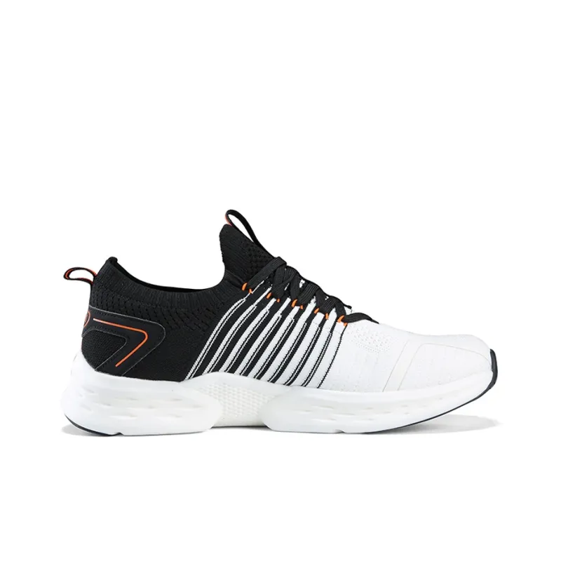 PEAK Light Stretch Low Top Running Shoes Men's Black White-1