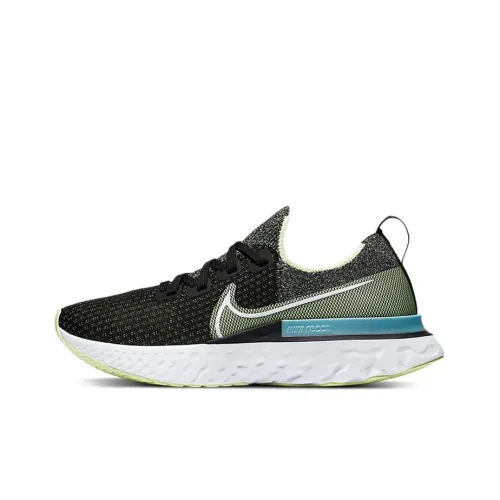 Nike React Infinity Run Flyknit Black Grey Green Women's