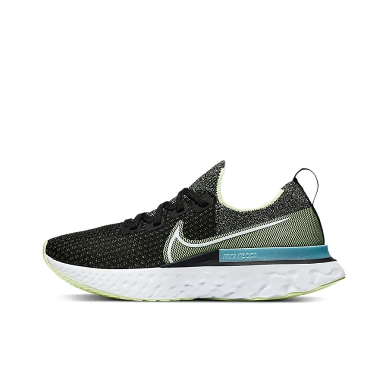Nike React Infinity Run Flyknit Black Grey Green Women's-0