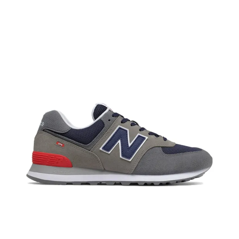 New Balance 574 Grey Navy Red-1