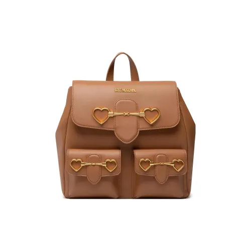 LOVE MOSCHINO Polyurethane High-Value Backpack Regular Women's Brown