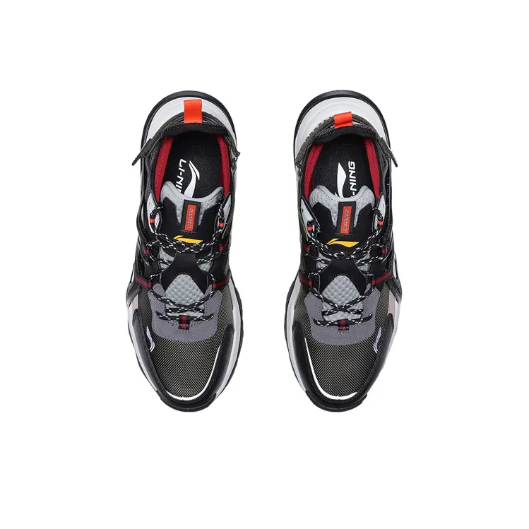 LiNing Transcend Ultra Cushioned Slip Resistant Low Top Running Shoes Men's Black Green-3