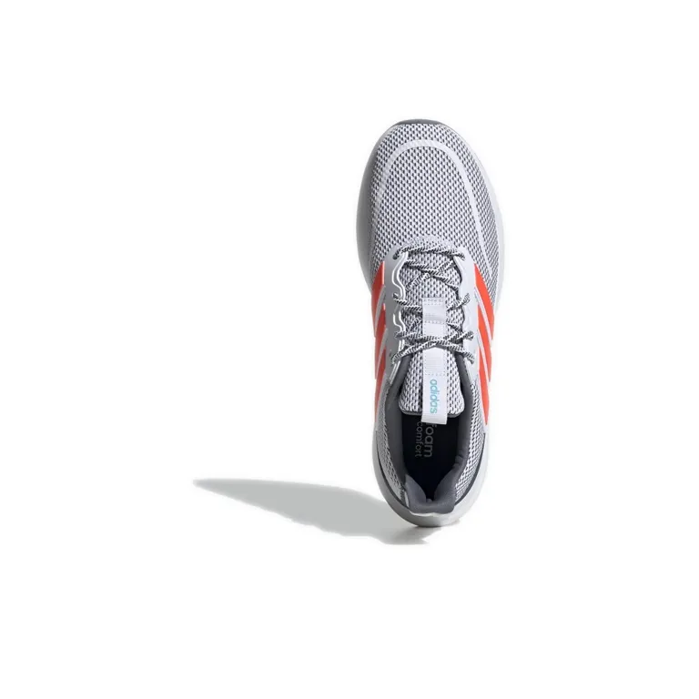 Adidas Energyfalcon Shock Absorbers Low Top Running Shoes Men's Gray White Orange-3