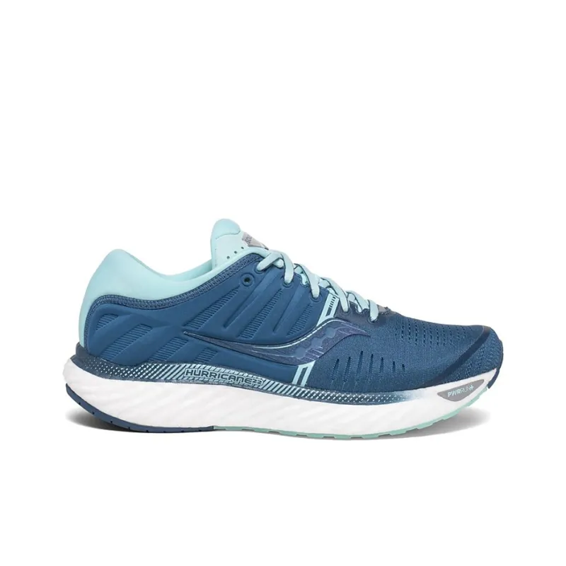 saucony Women's Hurricane 22 Wide 'Blue Aqua'-1