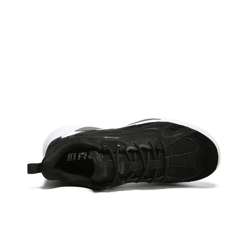 PEAK Low Top Running Shoes Men's Black White-3