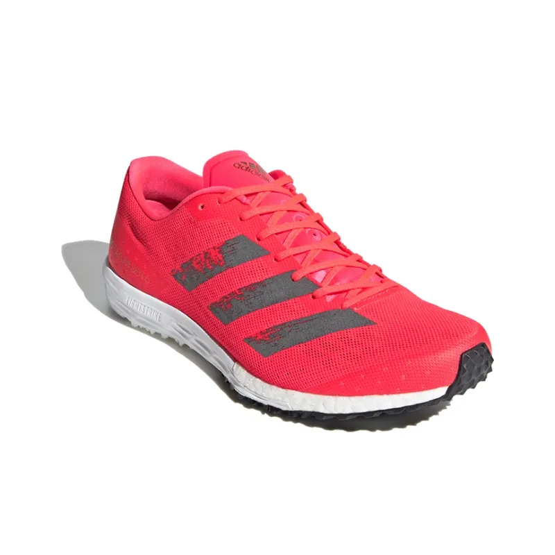Adidas Adizero Adios 5 Breathable Lightweight Low-Top Casual Running Shoes Unisex Pink Gray-2