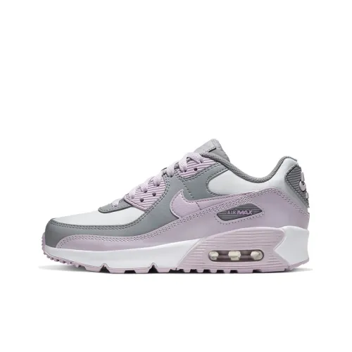 Nike Air Max 90 Leather Particle Grey Iced Lilac GS