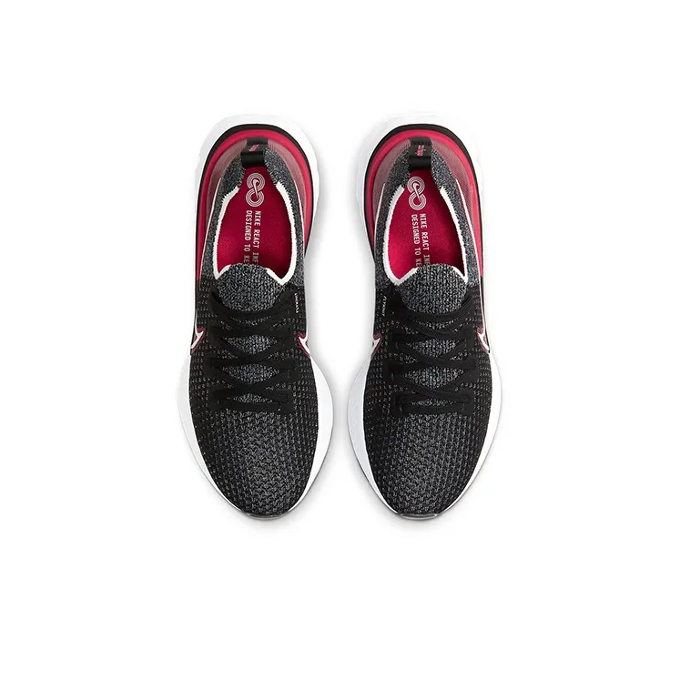 Nike React Infinity Run Flyknit Black University Red-3