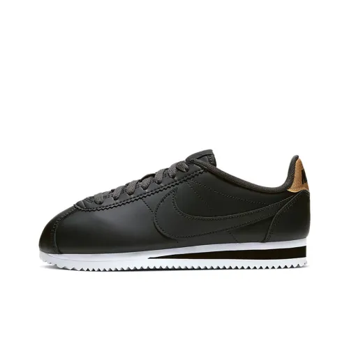 Nike Cortez Running Shoes Women's Low-Top Black/Gold