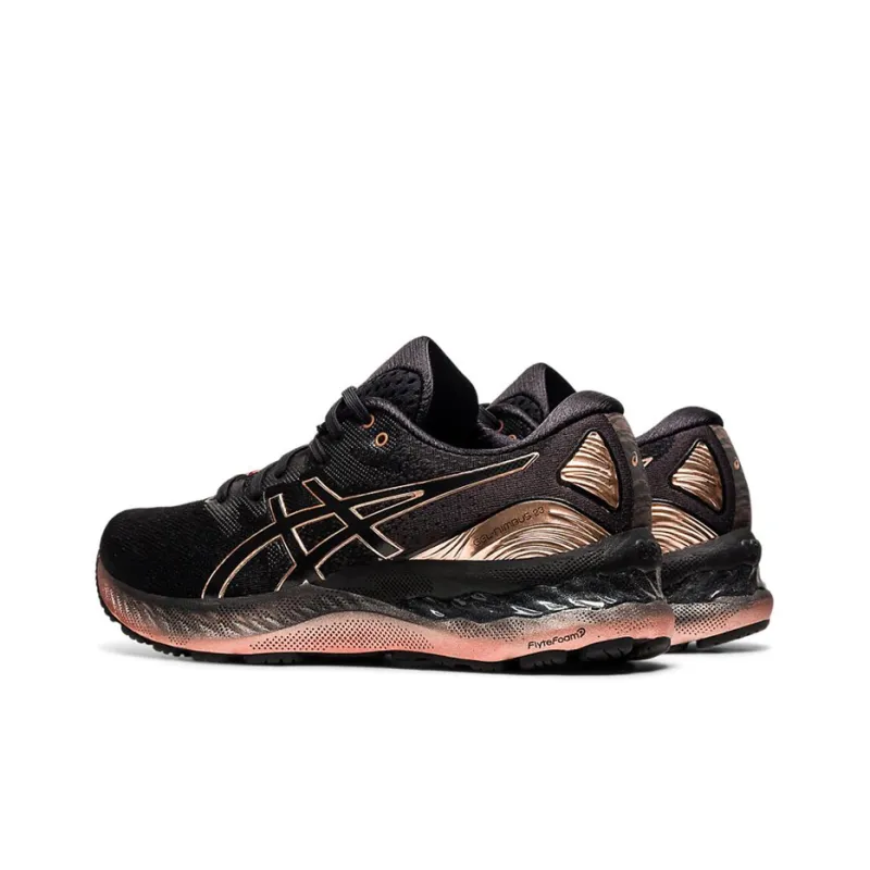 Asics Gel Nimbus 23 Platinum 'Black Rose Gold' Women's-2