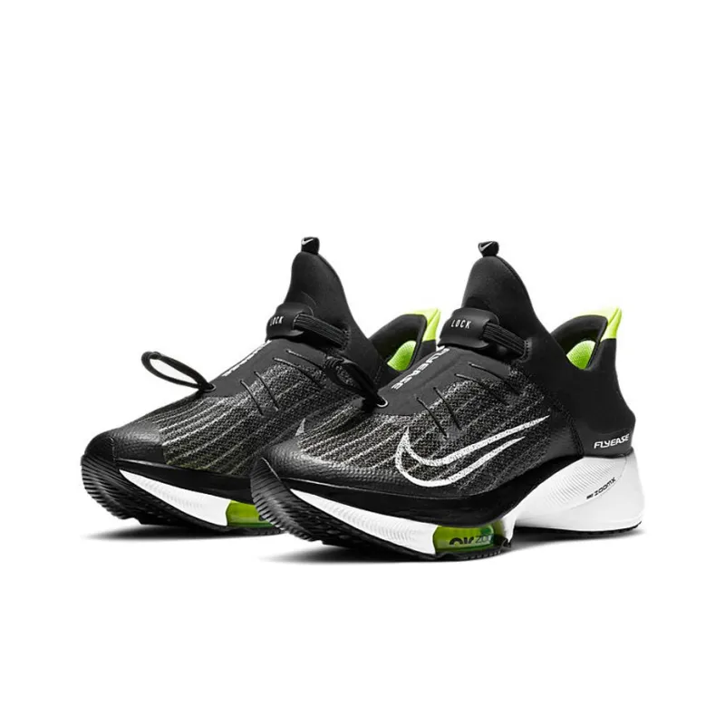Nike Air Zoom Tempo Next% FlyEase Black White Volt-2
