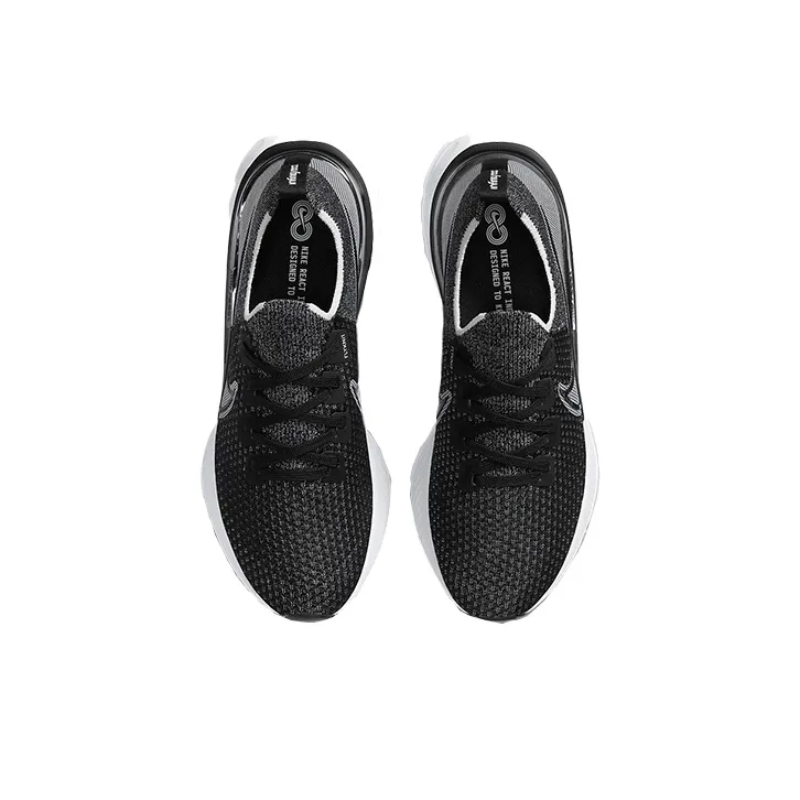 Nike React Infinity Run Flyknit Black White-3