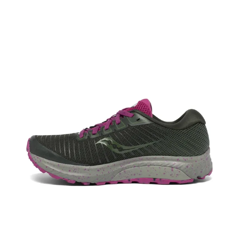 Saucony Guide 13 Cushioned Slip-Resistant Support Lightweight Low-Top Running Shoes Women's Black Purple-0