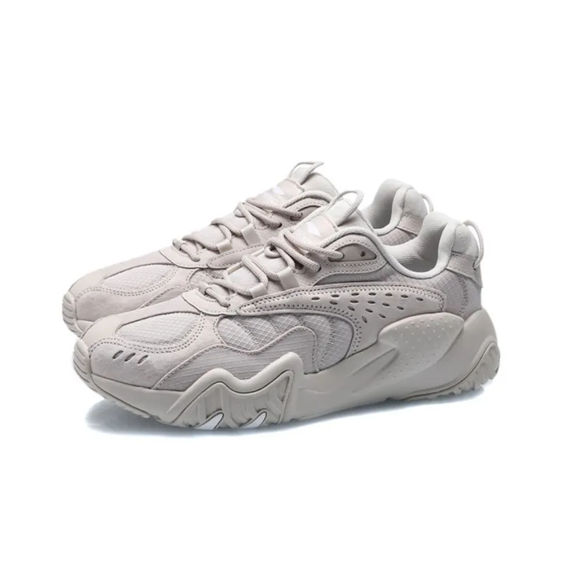 LiNing Cat Paw Lite Shock Absorbers With Slip Resistant And Abrasion Resistant Properties Low Top Running Shoes Gray-2