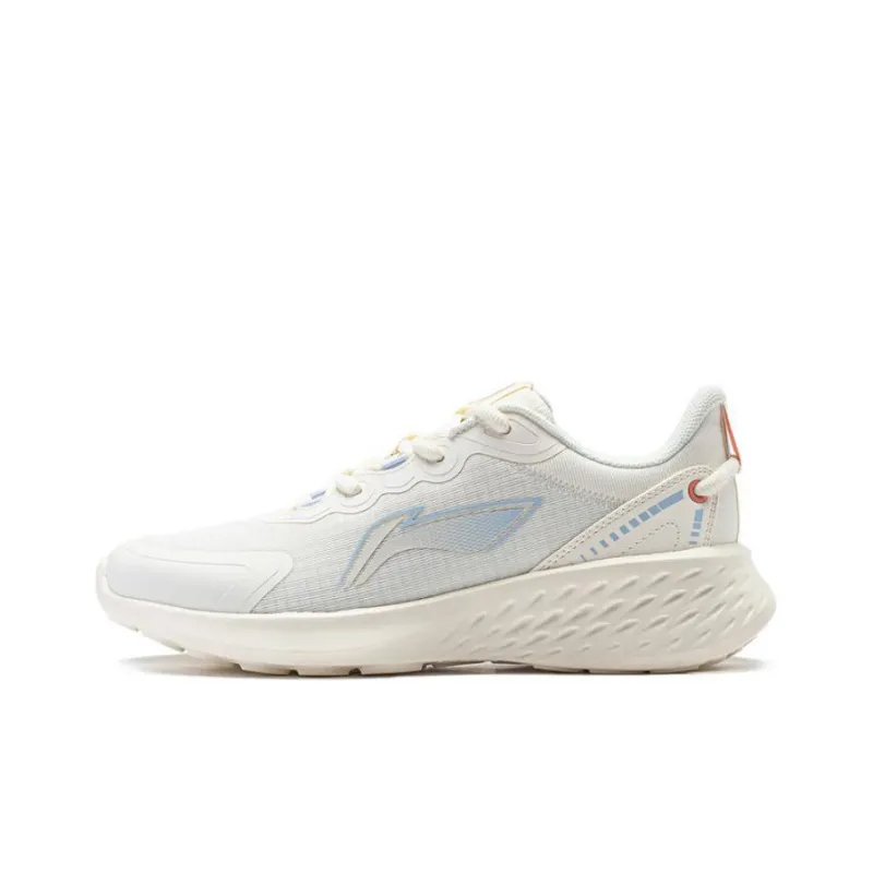 LiNing Soft Breathable Low Top Running Shoes Women's Ecru-0