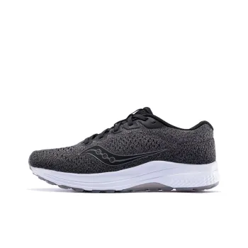 Saucony Clarion Size 2 Angle Cushioned Slip Resistant Lightweight Low Top Running Shoes Men's Black Gray