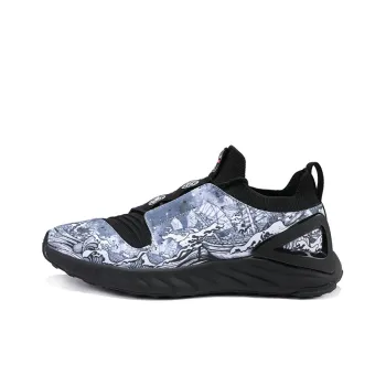 PEAK Cushioned Anti Slip And Wear Resistant Lightweight Low Top Running Shoes Women's Blue Black