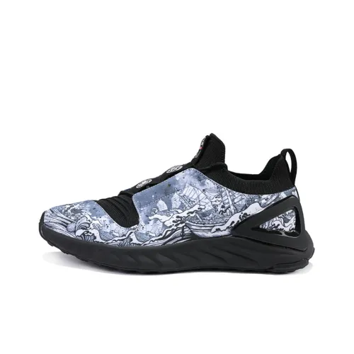 PEAK Cushioned Anti Slip And Wear Resistant Lightweight Low Top Running Shoes Women's Blue Black
