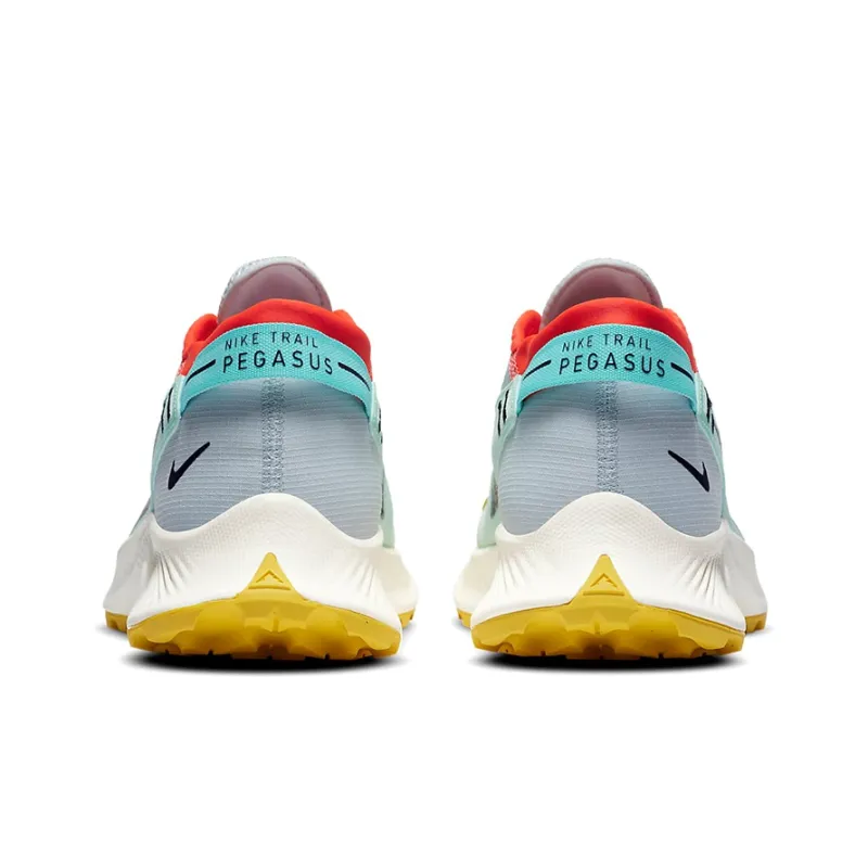 Nike Pegasus Trail 2 Cushioning Anti Slip And Wear Resistant Low Top Running Shoes Women's Blue Yellow Orange-4