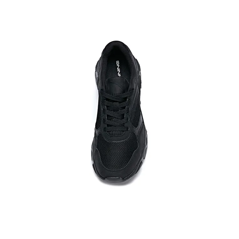 Anta Cushioning, Slip Resistant, Breathable, Lightweight Low Top Running Shoes Men's Black-3