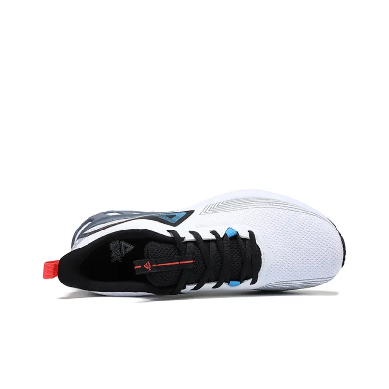 PEAK Shock Absorbers Slip Resistant, Abrasion Resistant, Breathable Low Top Casual Running Shoes Men's White Black-3