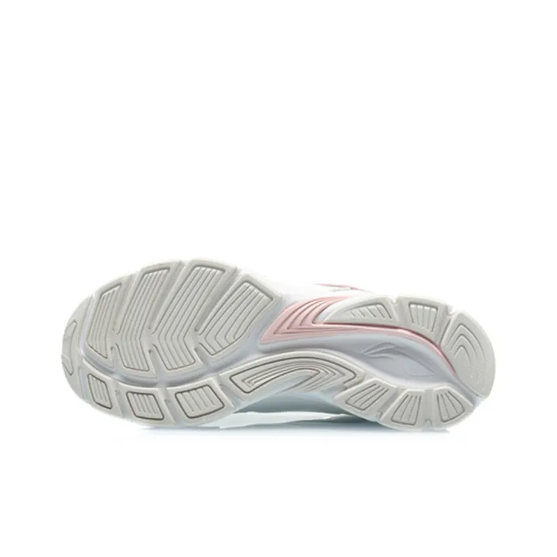 LiNing Running Collection Slip Resistant Cushioning Wear Resistant Breathable Low Top Running Shoes Women's White Gray-4
