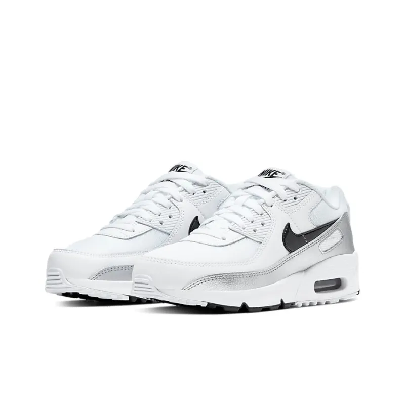 Nike Air Max 90 White Silver GS-2
