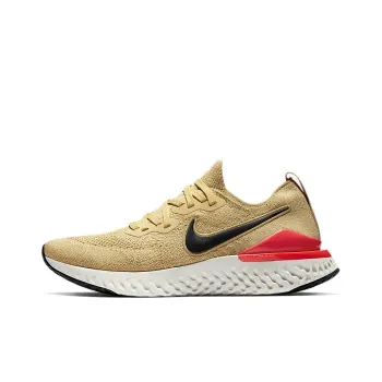 Nike Epic React Flyknit 2 Club Gold Black Red Orbit