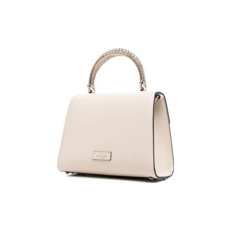 Valentino VSLING Calfskin Shoulder Bag Crossbody Bag Handbag Small Size Women's Ivory White-2