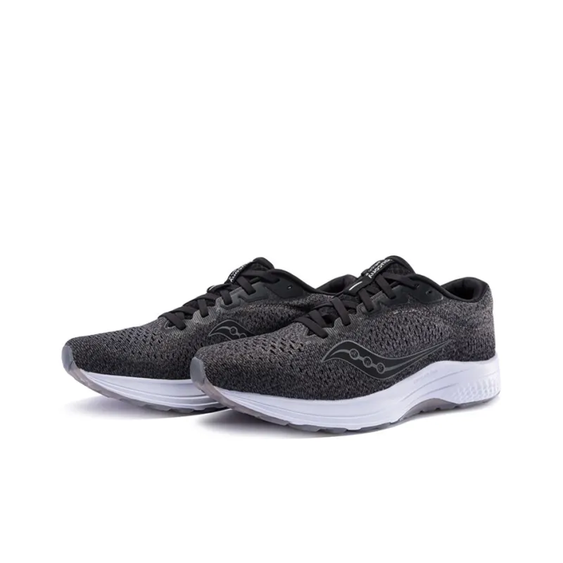 Saucony Clarion Size 2 Angle Cushioned Slip Resistant Lightweight Low Top Running Shoes Men's Black Gray-2