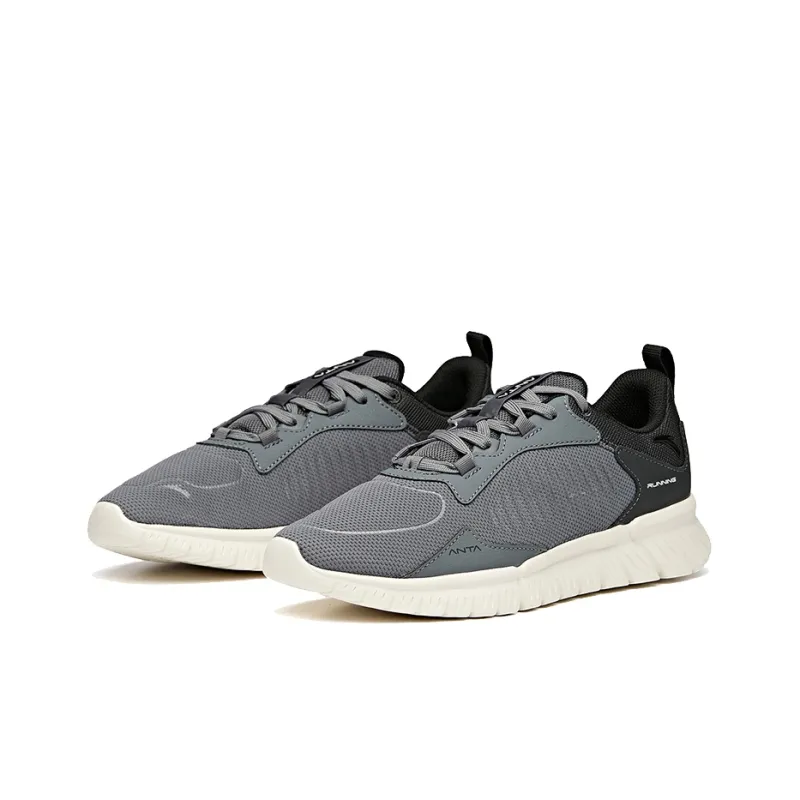Anta Cushioning, Slip Resistant, Abrasion Resistant, Breathable Low Top Running Shoes Men's Gray-1