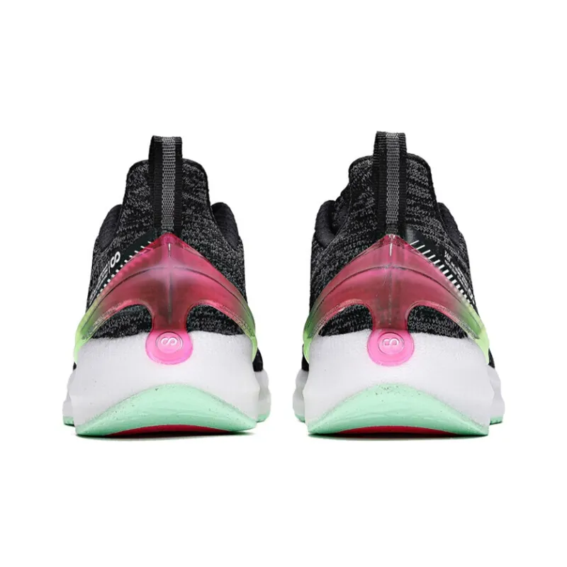 361° Q Bounce Ultra Bright Eyes Breathable Low Top Running Shoes Women's Black Pink-2