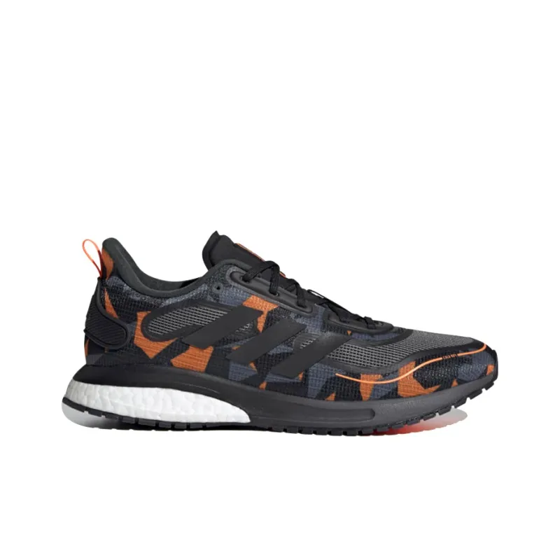Adidas Supernova Cushioning Breathable Low-Top Marathon Running Shoes Men's Black-1