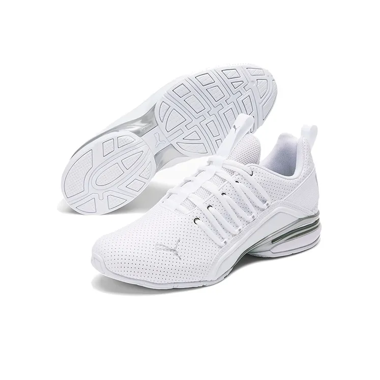 PUMA Axelion Perf Wide 'White Silver'-4