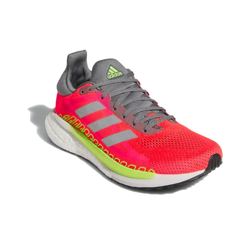 Adidas Solar Glide 3 St Slip-Resistant Low-Top Running Shoes Women's Pink White Green-2