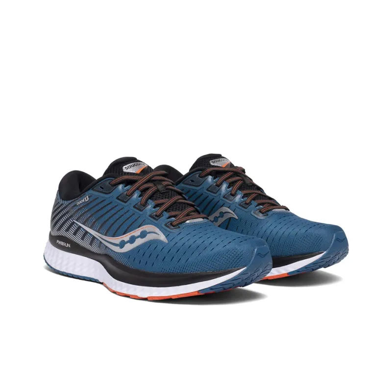 Saucony Guide 13 Cushioning Lightweight Slip-Resistant Support Low-Top Running Shoes Men's Blue Black-2