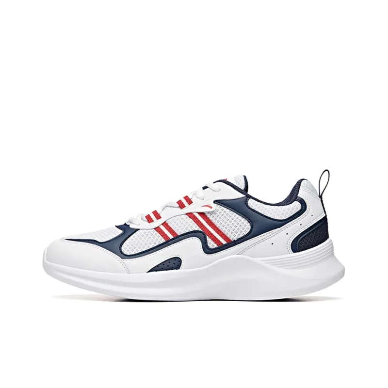Anta Cushioning, Abrasion Resistant, Breathable, Lightweight Low Top Running Shoes Men's White Blue Red-0