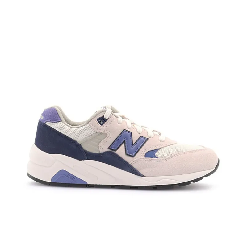 New Balance NB 580 Anti Slip And Wear Resistant Breathable Low Top Casual Running Shoes Unisex Beige Navy Blue-1