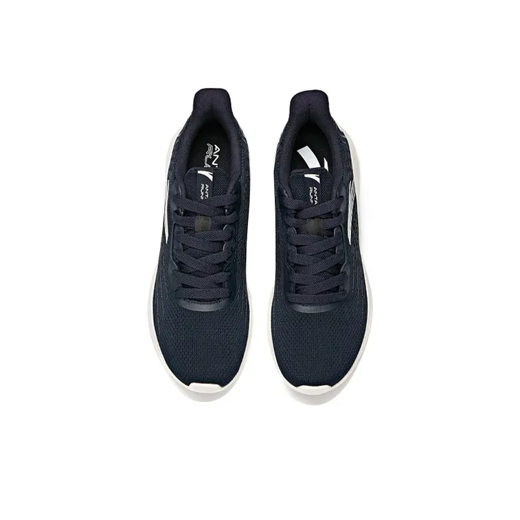Anta Cushioning Breathable Lightweight Wear-Resistant Slip-Resistant Low-Top Running Shoes Men's Blue Black White-3