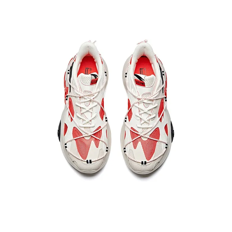 ANTA Split Low 'White Red Black'-2