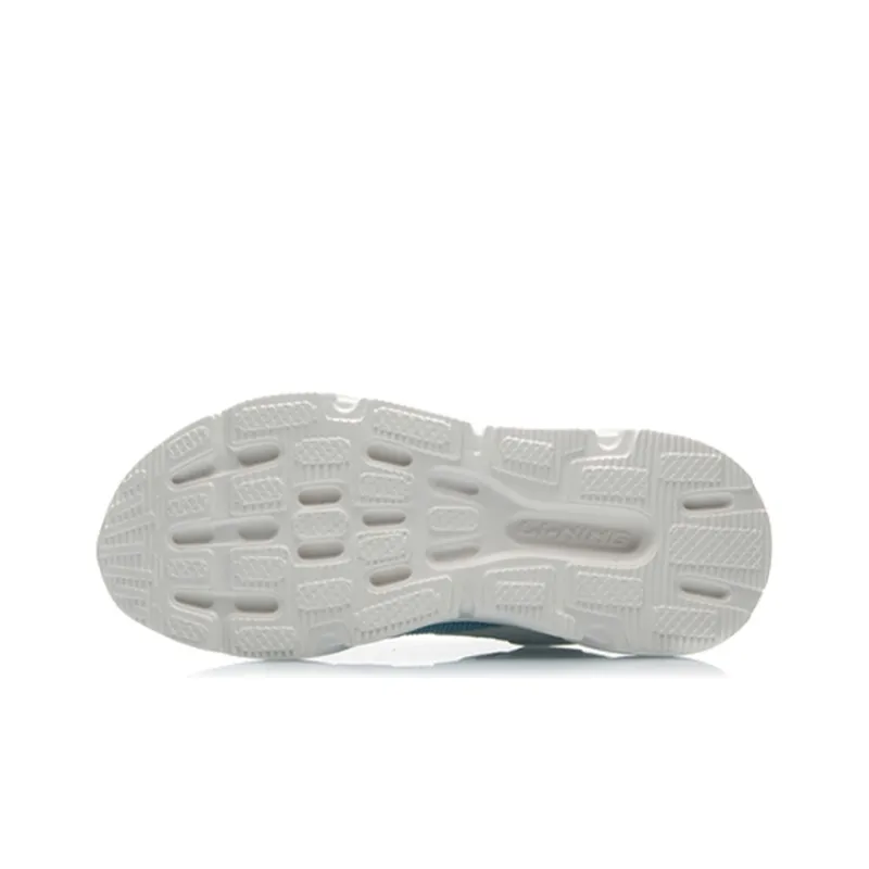 LiNing Cushioning Anti Slip And Wear Resistant Low Top Running Shoes Women's Mist White-3