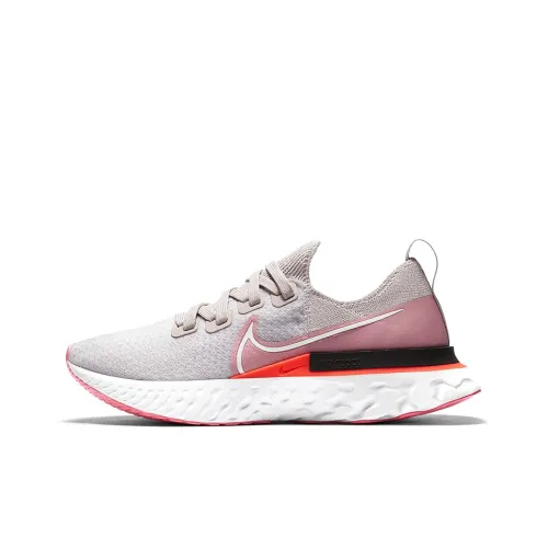 Nike React Infinity Run Flyknit 1 Running Shoes Women's Low-Top Gray/Pink