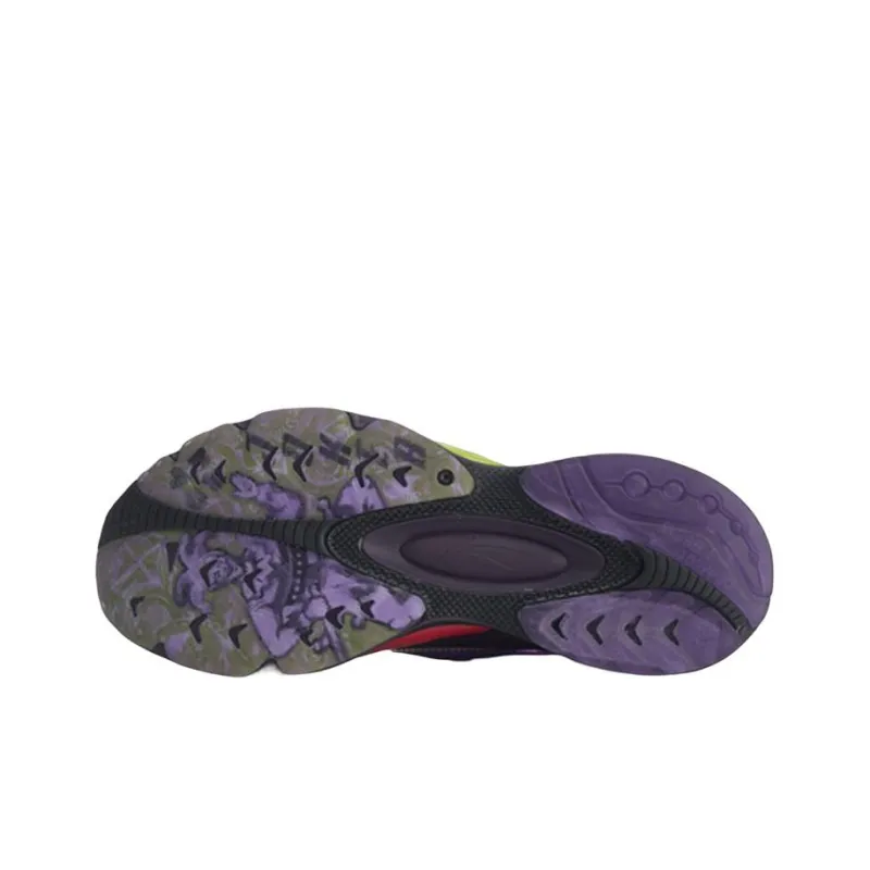 LiNing V8 1.5 Anti Slip Wear Resistant Low Top Running Shoes Men's Purple Black-3