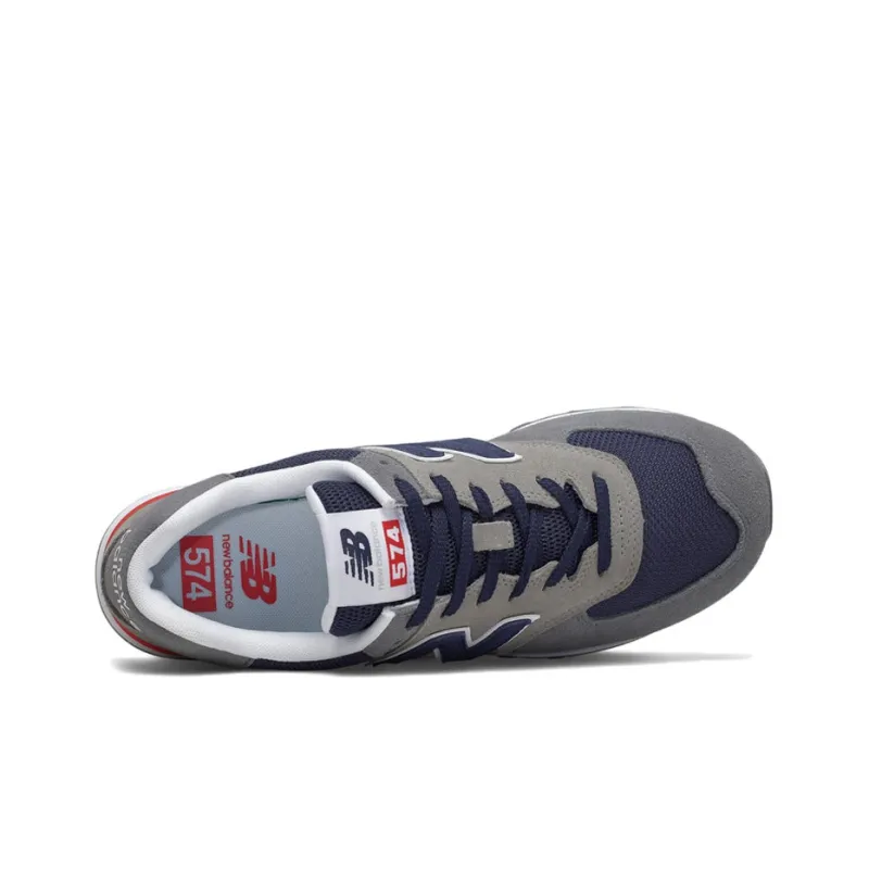 New Balance 574 Grey Navy Red-3