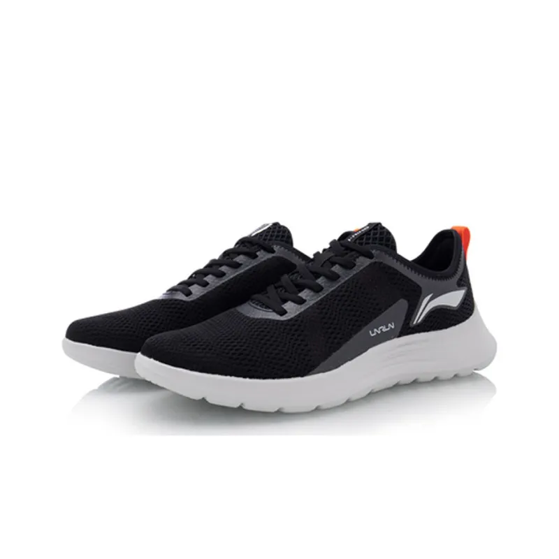 LiNing Future Run Anti Slip Wear Resistant Low Top Running Shoes Unisex Black-2