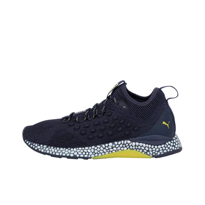 PUMA Breathable Slip-Resistant Lightweight Low-Top Running Shoes Men's Black Green-0